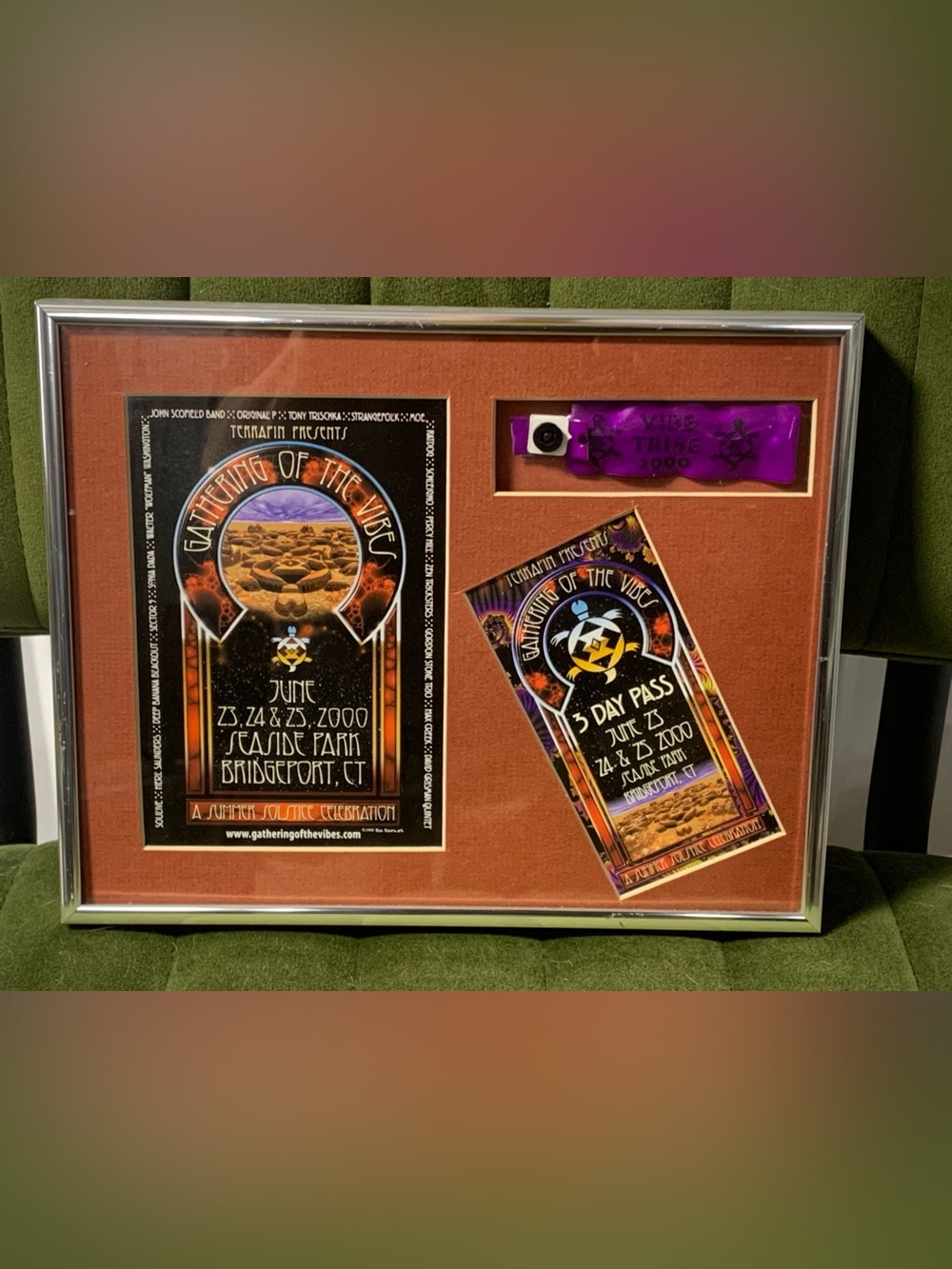 Gathering Of The Vibes Music Fest Ticket Stubs 2000 8x10 FRAMED